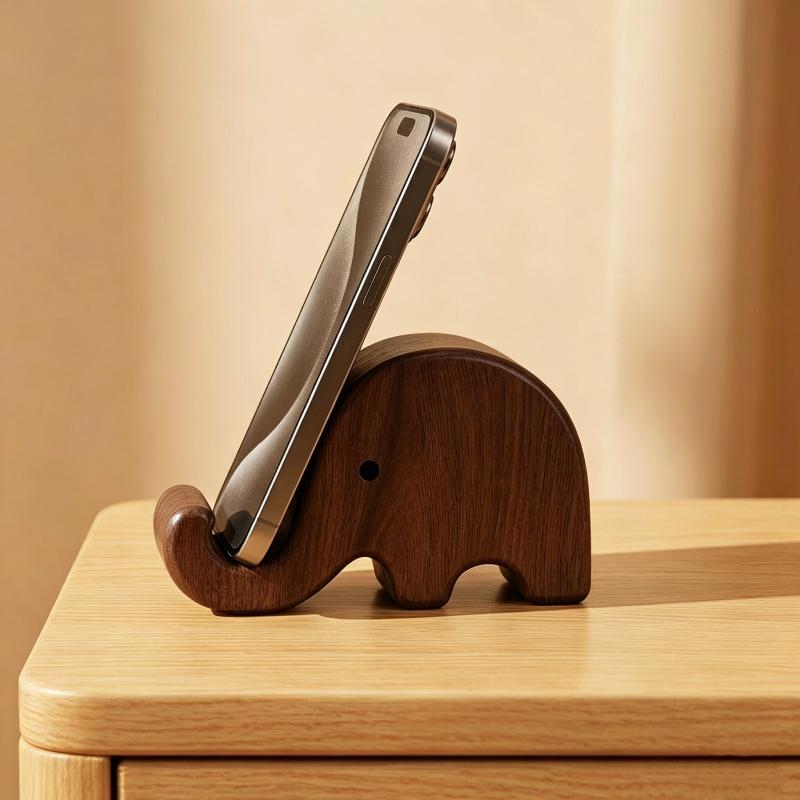 Home Office Jobs - Eenvoudige creatieve telefoonstandaard van massief hout,