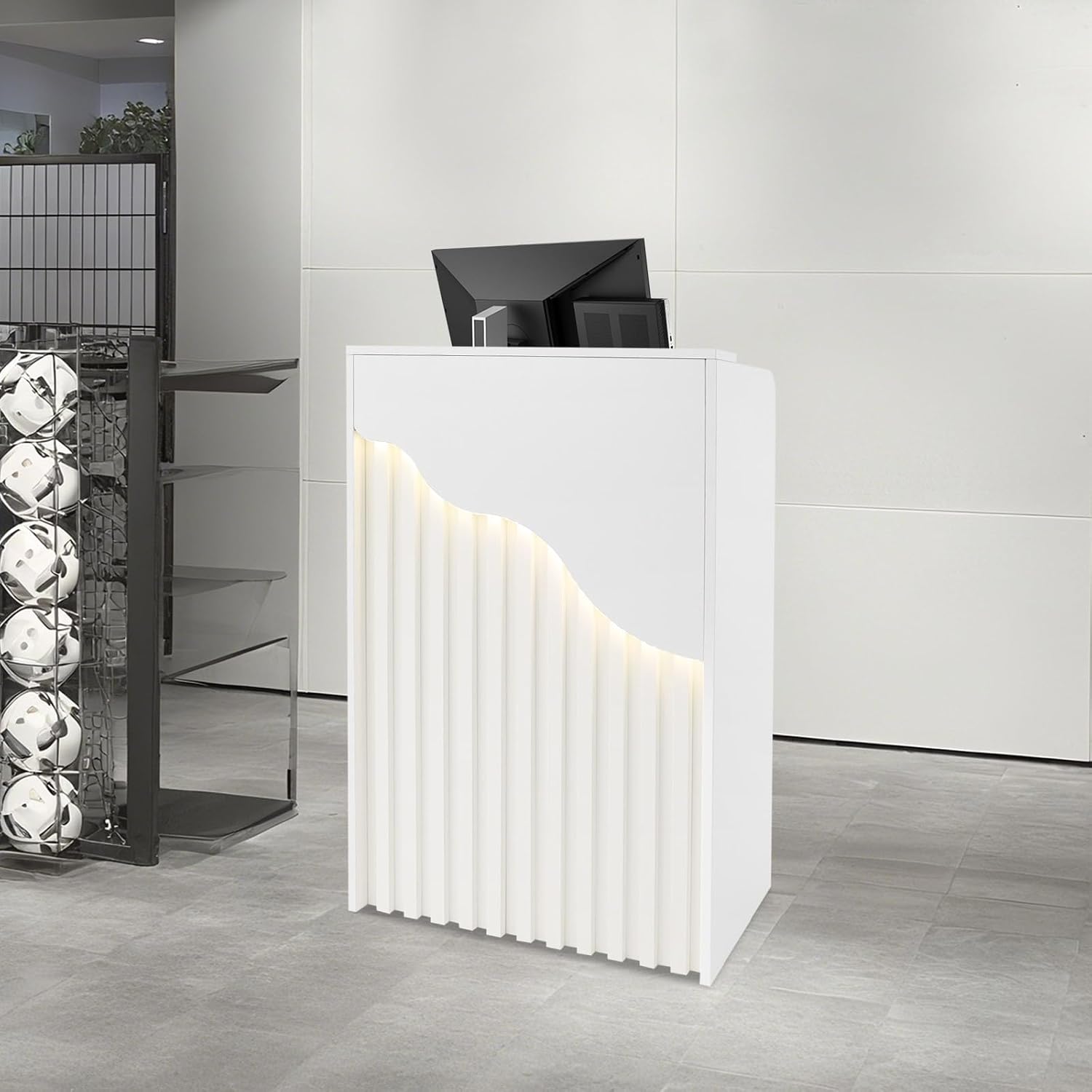Desk Drawer Small - Kleine receptiebalie met LED-verlichting, kleine receptiebalie