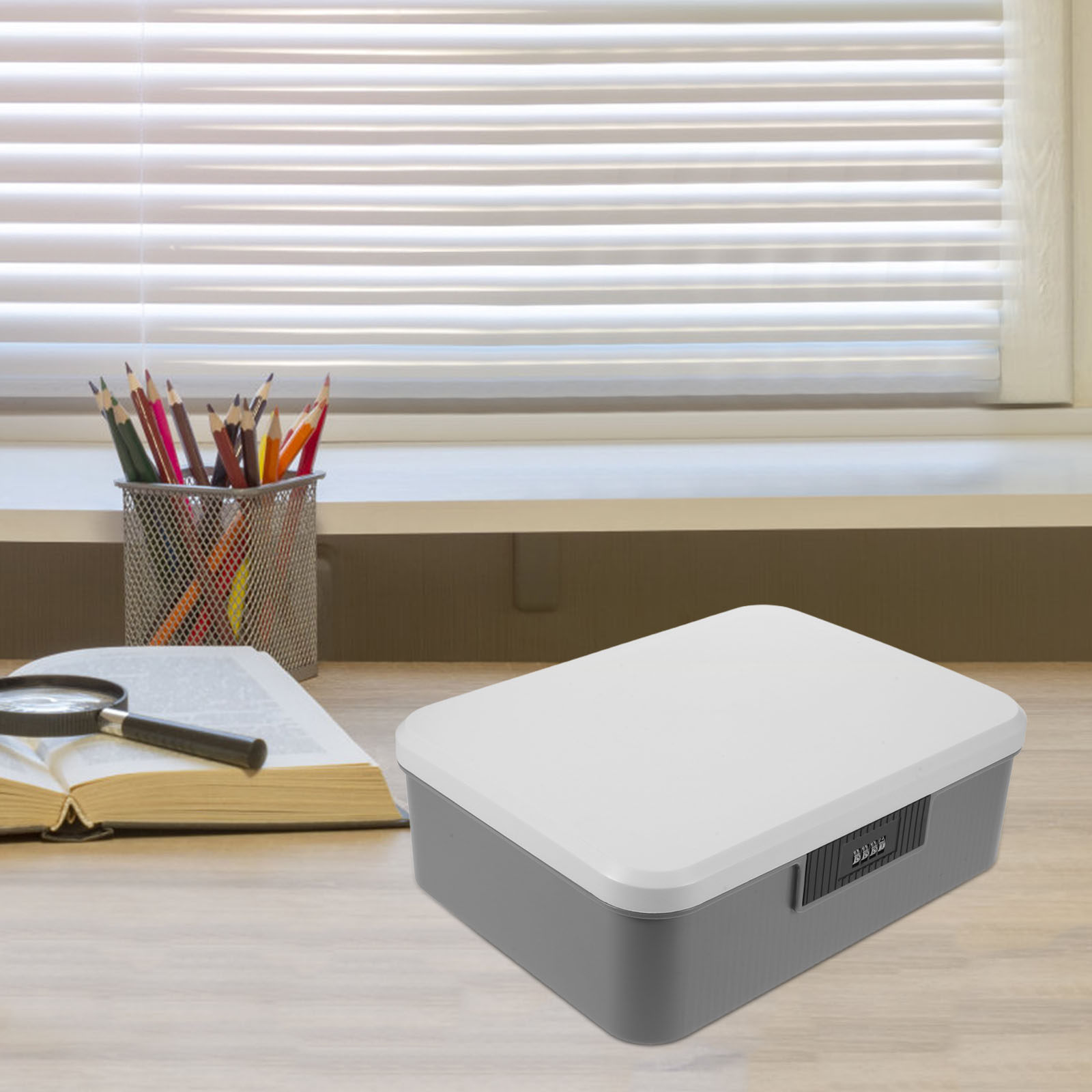 Home Office Travel Document - 16L afsluitbare opbergbox met cijferslot, ruim