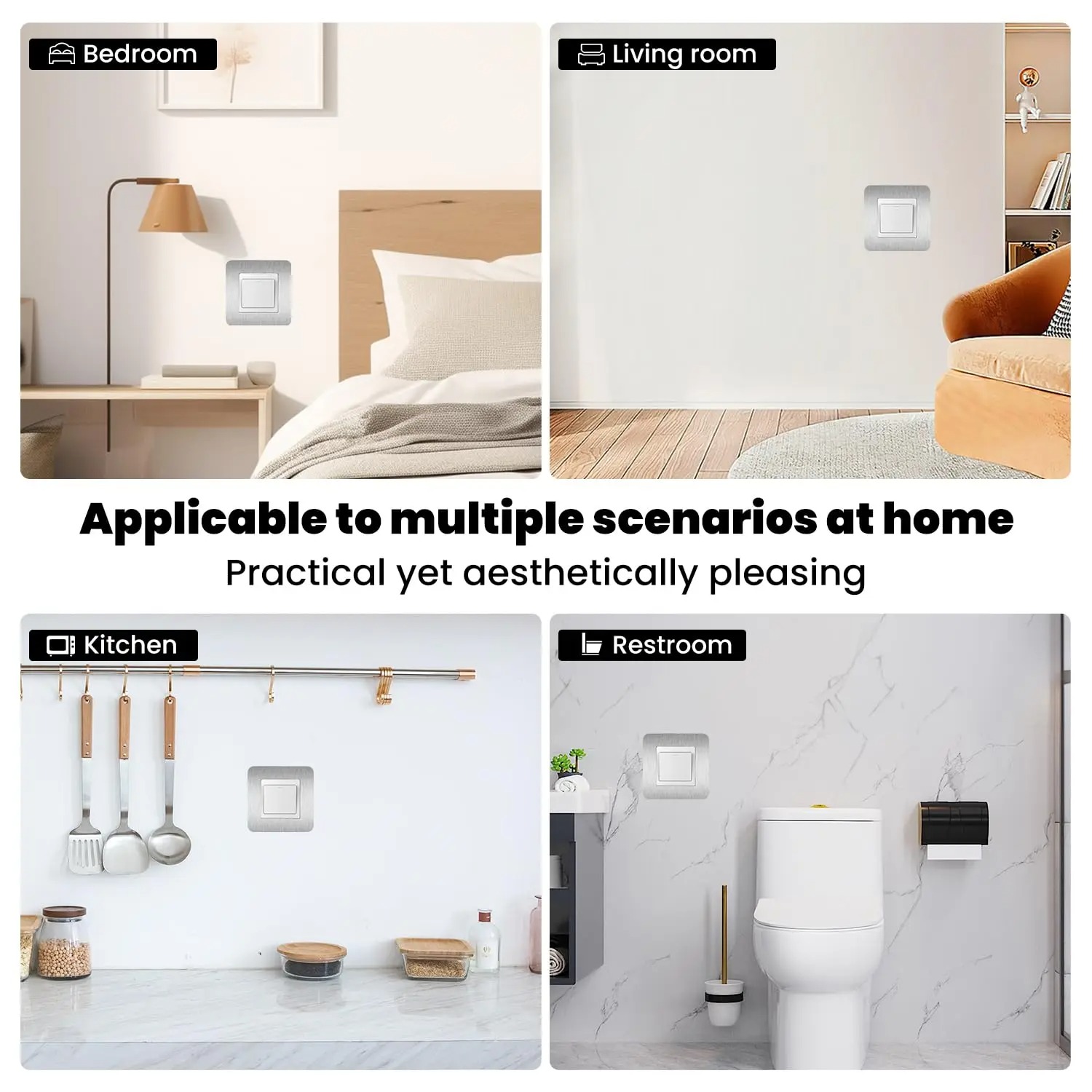 4 stuks zilverachtige zelfklev - Home Office In Uk recensie en prijs