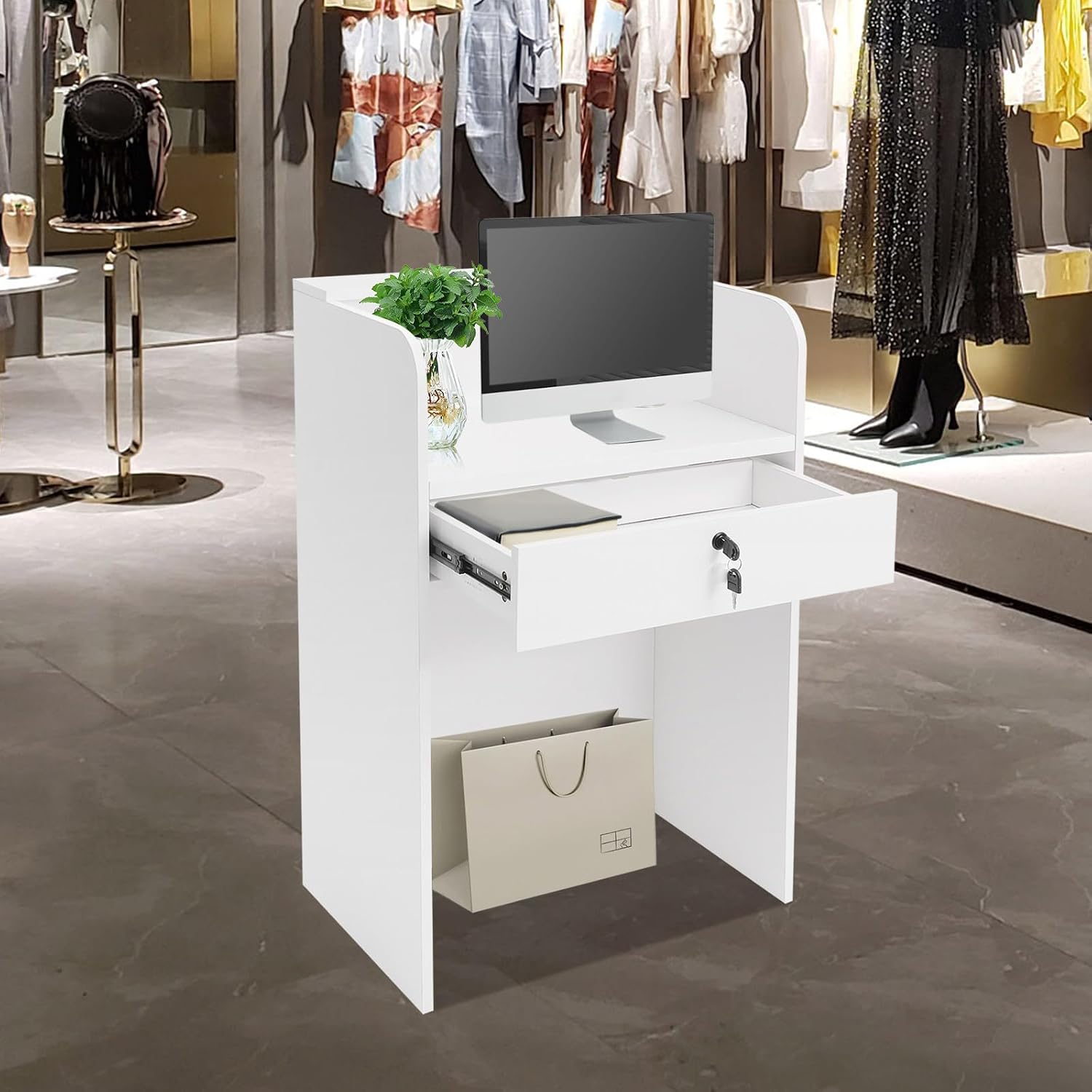 Kleine receptiebalie met LED-v - Desk Drawer Small recensie en prijs