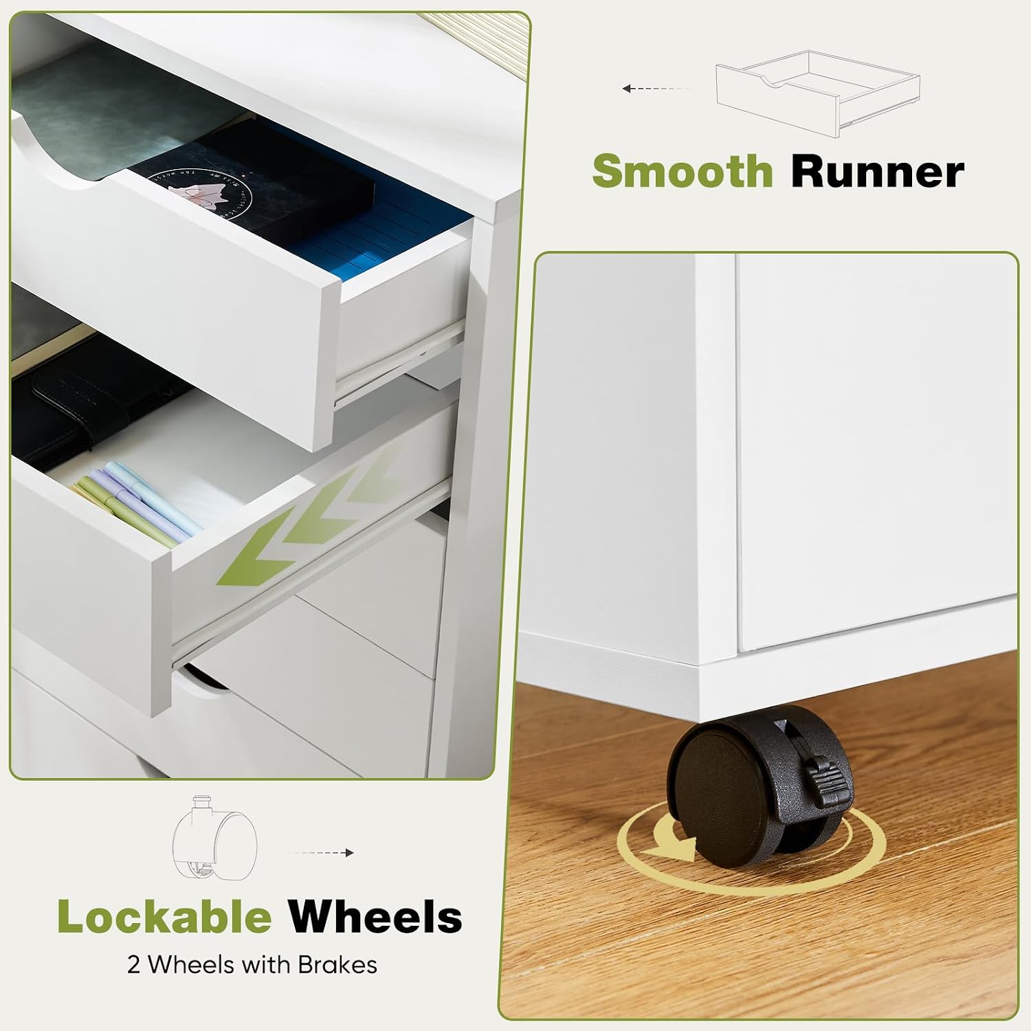 7-ladenrolkast, houten mobiele - Desk Drawer Small recensie en prijs
