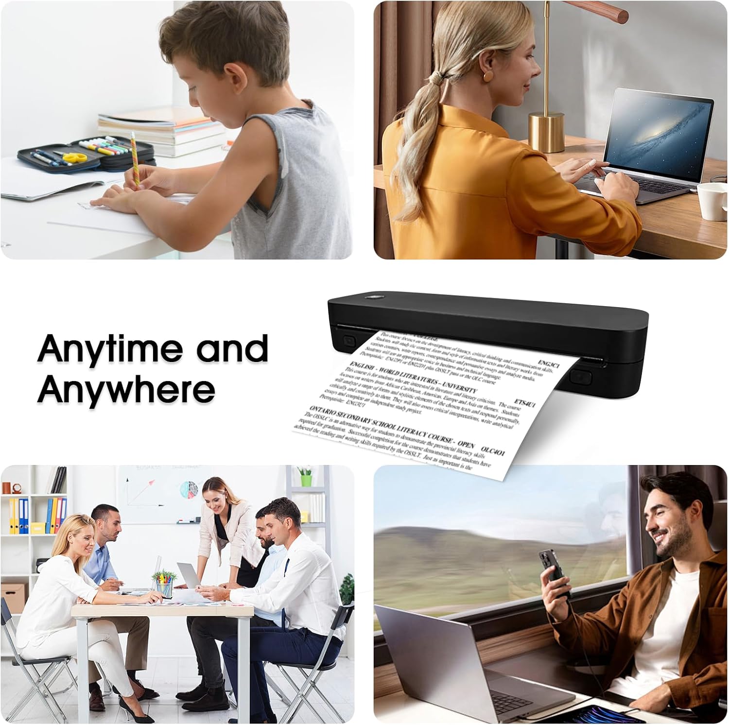 Draagbare A4 thermische printe - Home Office Travel Document recensie en prijs